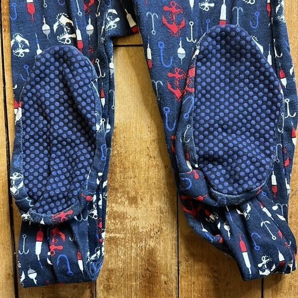 Bundles Baby Boys size 5T Blue Nautical Snug fit, zip up feet pajamas - Picture 4 of 5